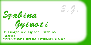 szabina gyimoti business card