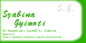 szabina gyimoti business card